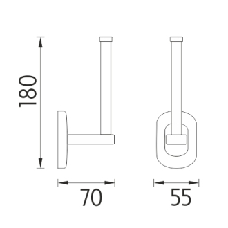 NIMCO LOTUS LO 5055SM-26 rezervní držák na toaletní papír - 1 ks