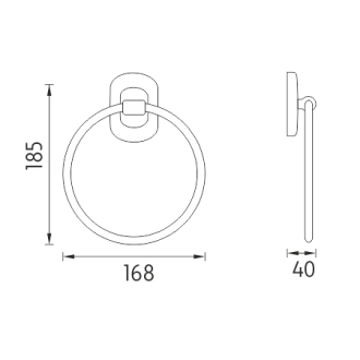 NIMCO LOTUS LO 5060-26 kruhový držák na ručníky