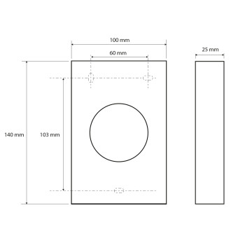 Zásobník hygienických sáčků HygBag 100x140x25mm, nerez mat XP044