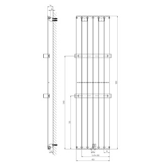 COLONNA otopné těleso 450x1800 mm, břidlice s texturou IR147