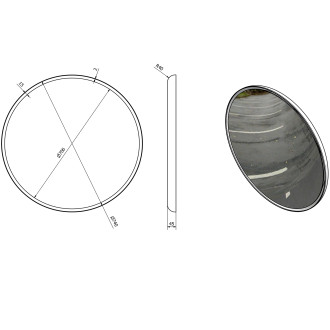 FLOAT kulaté zrcadlo s LED podsvícením ? 740mm, bílá 22574