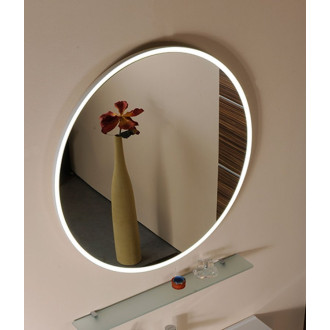 FLOAT kulaté zrcadlo s LED podsvícením ? 740mm, bílá 22574