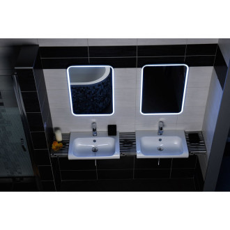 FLOAT zrcadlo s LED podsvícením 500x700mm, bílá 22571