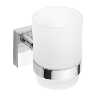 X-SQUARE sklenka, mléčné sklo, chrom XQ903