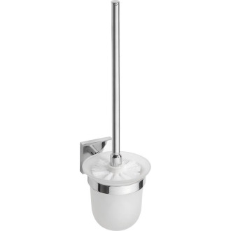 X-SQUARE WC štětka závěsná, mléčné sklo, chrom XQ301