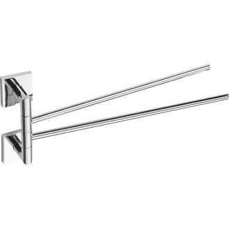 X-SQUARE dvojitý držák ručníků otočný 420mm, chrom XQ405