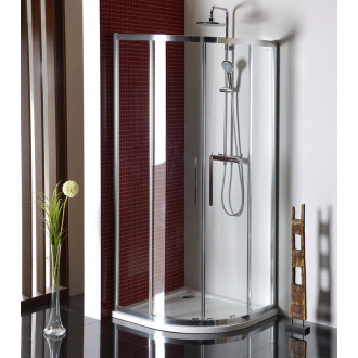 LUCIS LINE čtvrtkruhová sprchová zástěna, 900x900mm, R550, čiré sklo DL2615