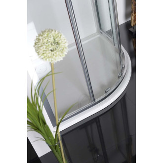 LUCIS LINE čtvrtkruhová sprchová zástěna, 900x900mm, R550, čiré sklo DL2615