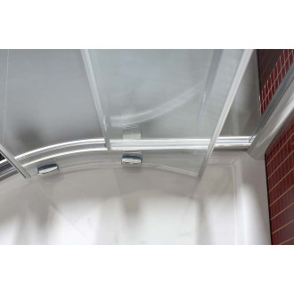 LUCIS LINE čtvrtkruhová sprchová zástěna, 900x900mm, R550, čiré sklo DL2615
