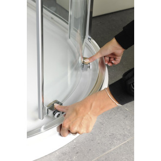 LUCIS LINE čtvrtkruhová sprchová zástěna, 900x900mm, R550, čiré sklo DL2615