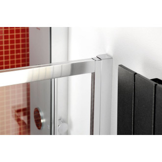 LUCIS LINE čtvrtkruhová sprchová zástěna, 900x900mm, R550, čiré sklo DL2615