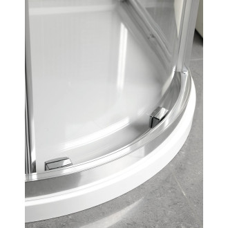 LUCIS LINE čtvrtkruhová sprchová zástěna, 900x900mm, R550, čiré sklo DL2615