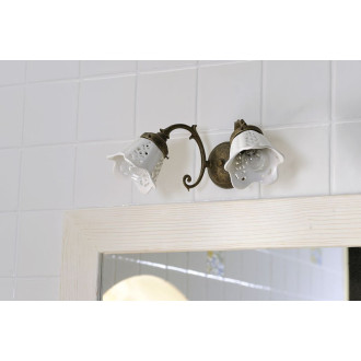 BRINDISI svítidlo 2xE14, 40W, 230V, keramické stínítko, bronz MC052