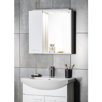 ZOJA/KERAMIA FRESH galerka s LED osvětlením, 60x60x14cm, levá, bílá 45021