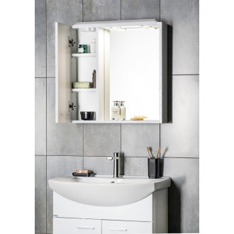 ZOJA/KERAMIA FRESH galerka s LED osvětlením, 60x60x14cm, levá, bílá 45021