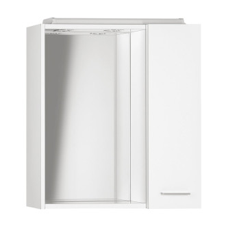 ZOJA/KERAMIA FRESH galerka s LED osvětlením, 60x60x14cm, pravá, bílá 45022