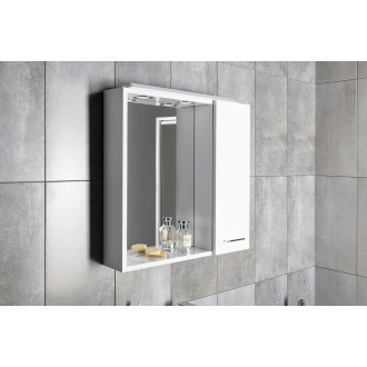 ZOJA/KERAMIA FRESH galerka s LED osvětlením, 60x60x14cm, pravá, bílá 45022