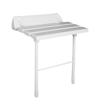 HANDICAP sklopné sedátko do sprchového koutu s podpěrou, 51x23cm, bílá A0020301
