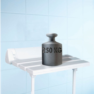 HANDICAP sklopné sedátko do sprchového koutu s podpěrou, 51x23cm, bílá A0020301