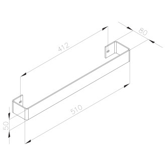 COLONNA držák ručníků 510x80 mm, nerez mat IRPA16