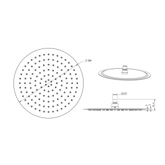 SLIM hlavová sprcha, průměr 300mm, nerez lesk MS573