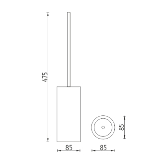 Nimco Pure PU 7094-75 Stojánkový WC kartáč