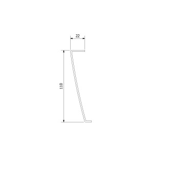 KARIA 90x80 rohový panel, výška 11cm, levý 63812L