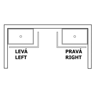 KARIA 90x80 rohový panel, výška 11cm, levý 63812L