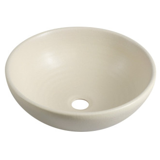 ATTILA keramické umyvadlo, průměr 43cm, slonová kost DK005