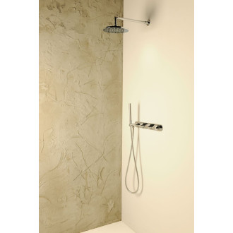 Podomítková termostatická baterie s držákem ruční sprchy, 2 výstupy,kulatá,chrom MB623