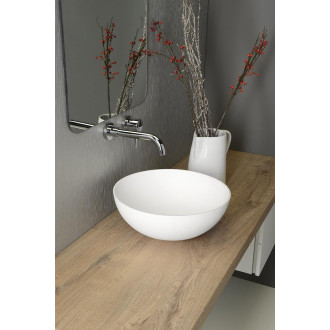 THIN umyvadlo na desku, Rockstone ? 39 cm, bílá mat WN185