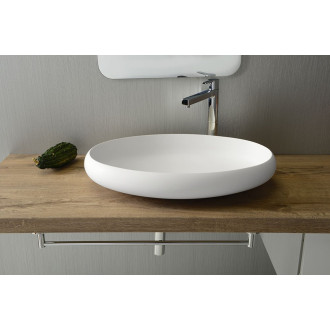 THIN umyvadlo na desku, Rockstone, 60x40 cm, bílá mat WN213