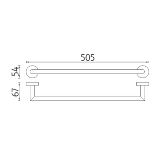 Nimco Unix UN 13046A-26 Držák na ručníky, 51 cm