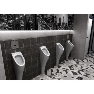 AQUATECH urinál na postavení se zakrytým přívodem 21x92,5x30 cm, včetně sifonu bílá 373001