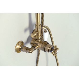 ANTEA sprchový sloup s termostatickou baterií, bronz SET046