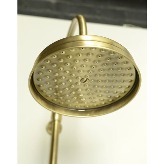 VANITY sprchový sloup k napojení na baterii, hlavová, ruční sprcha, bronz SET066
