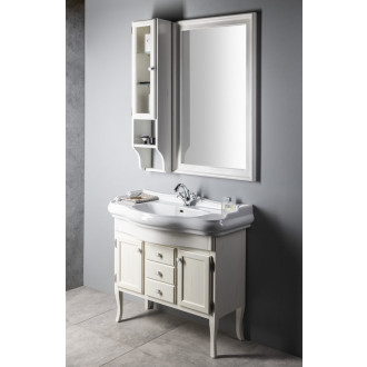 RETRO skříňka k zrcadlu 25x115x20cm, levá, starobílá 1706