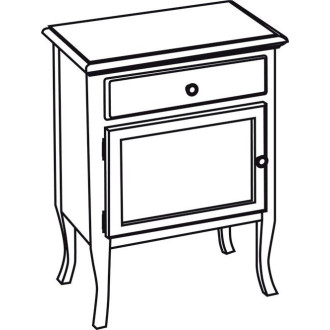 RETRO skříňka 60x80x38cm, starobílá, levá 1714