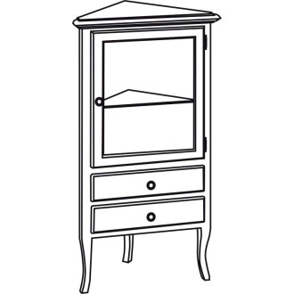 RETRO skříňka rohová 60x120x47cm, buk, pravá 1715