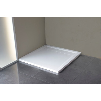 ARENA sprchová vanička z litého mramoru se záklopem, čtverec 90x90cm, bílá 71601