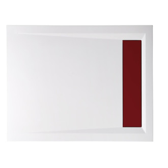 VARESA sprchová vanička z litého mramoru se záklopem, obdélník 100x80cm, bílá 71605