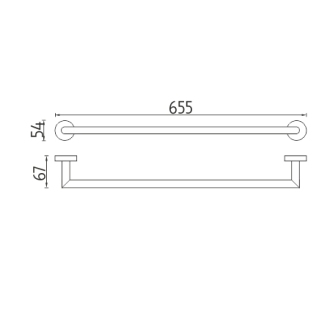 Nimco Unix UN 13061A-26 Držák na ručníky, 66 cm