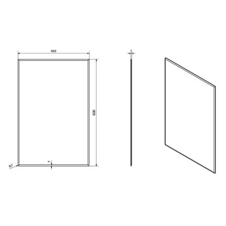 ACCORD zrcadlo s fazetou 400x600mm, bez úchytu MF422