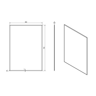 ACCORD zrcadlo s fazetou 500x700mm, bez úchytu MF436