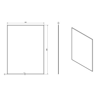 ACCORD zrcadlo s fazetou 600x800mm, bez úchytu MF441