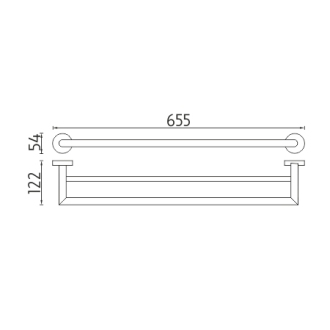 Nimco Unix UN 13061DA-26 Držák na ručníky dvojitý, 66 cm