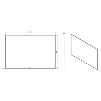 ACCORD zrcadlo s fazetou 1200x800mm, bez úchytu MF453