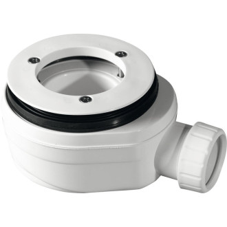 GELCO vaničkový sifon, průměr 90mm, DN40, nízký, pro vaničky s krytem PB90EXN MINUS