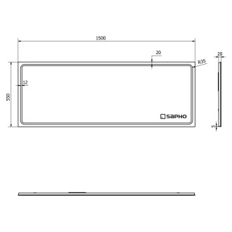 GEMINI zrcadlo s LED osvětlením 1500x550mm GM150