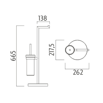 Nimco Unix UN 13095W-26 Stojánkový WC set chrom